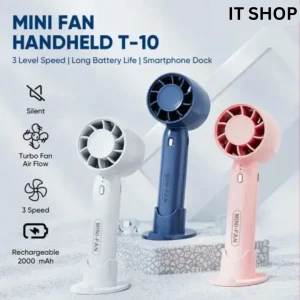Handheld Fan T-10 Mini USB Rechargeabl e Fan– Portable Compact Cooling Fan
